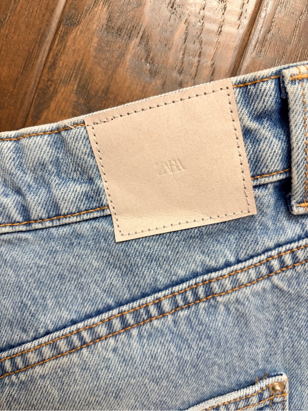 Zara Light Blue High-Rise Denim Shorts - Picture 5 of 5